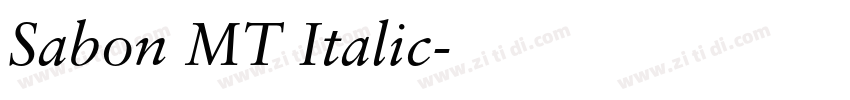 Sabon MT Italic字体转换